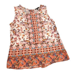 Womens Soiree Bohemian floral tank top size Small.